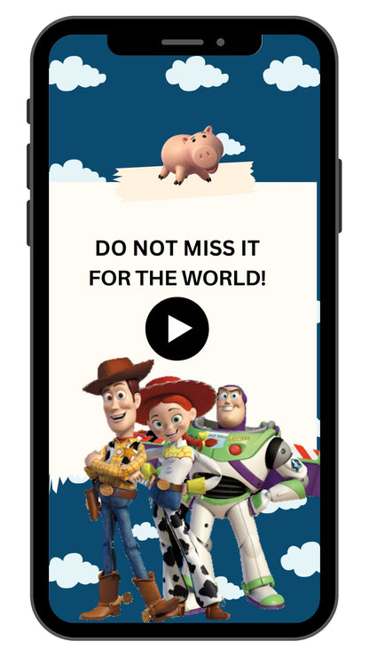 Toy Story Birthday Video Invitation - Toy Story Theme Birthday Party Invite