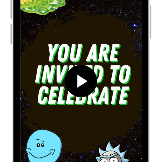 Rick and Morty Digital Birthday Video Invitation