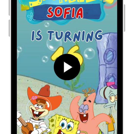 Spongebob Birthday Video Invitation