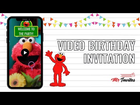 Sesame Street Birthday Video Invitations
