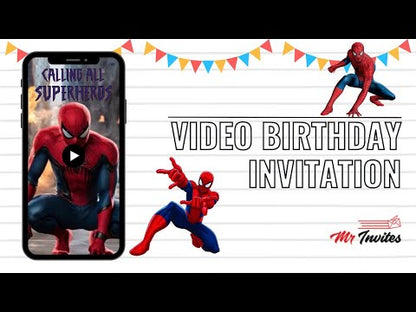 Spiderman Birthday Video Invitation