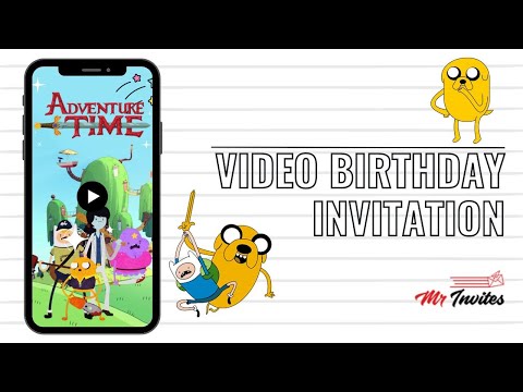 Adventure Time Birthday Video Invitation | Adventure Time Party Invite